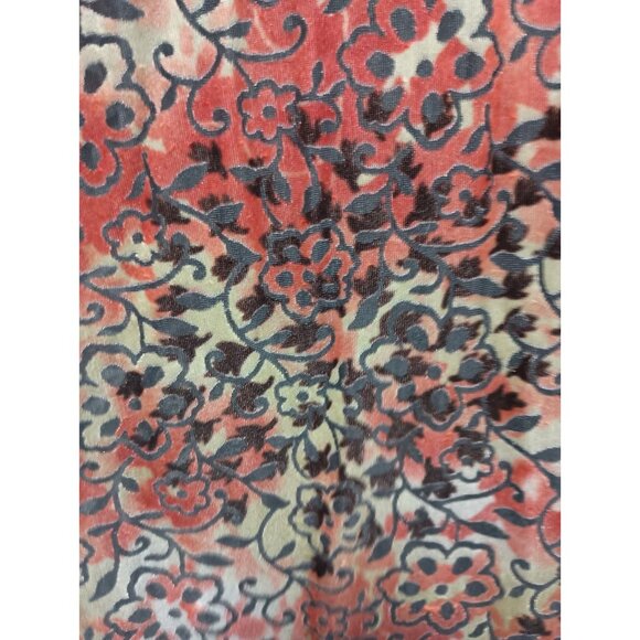 Avenue Womens BOHO Whimsygoth Top 18/20 Red Floral Velvet Burnout Bell Sleeve - Picture 4 of 11